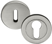 Satin Chrome Keyhole Covers