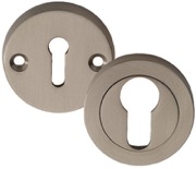 Satin Nickel Keyhole Covers