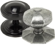 Black And Pewter Centre Door Knobs