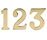 Satin Brass Door Numerals And Letters 