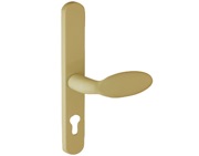 Mila ProLinea Lever/Pad Door Handles, 240mm Backplate - 92mm C/C Euro Lock, Anodised Gold (F3) Finish - 050433 (sold in pairs)