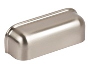 Hafele Odessa Cupboard Cup Handles (64mm OR 128mm c/c), Stainless Steel Effect - 151.40.661