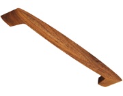 Hafele Oval Cupboard Pull Handle (192mm c/c), Walnut Wood - 193.18.757
