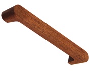 Hafele Contact D Cupboard Pull Handle (160mm c/c), Walnut Wood - 193.18.766