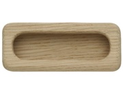 Hafele Inset Handle (94mm x 18mm), Oak Unfinished Wood - 192.52.405