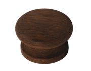 Hafele Shaker Wooden Cupboard Knob (45mm OR 55mm Diameter), Smoked Oak - 195.60.410