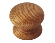 Hafele Wood Cupboard Knob (44mm Diameter), Antique Oak Stained & Lacquered - 195.63.410