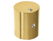 Frelan Hardware Crystal Cylindrical Mortice Door Knob, Polished Brass With Swarovski Crystal - 2014PB