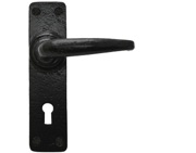 From The Anvil Smooth Lever Sprung Door Handles (155mm x 40mm), Black - 33320 (sold in pairs)