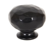 From The Anvil Hammered Cupboard Knob (38mm Or 33mm), Black - 33363