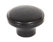 From The Anvil Ribbed Cabinet Knob (32mm), Black - 33371