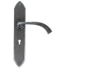 From The Anvil Gothic Curved Door Handles (248mm x 44mm), Pewter - 33634 (sold in pairs)