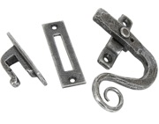 From The Anvil Left Or Right Handed Monkeytail Locking Window Fastener, Pewter - 33725