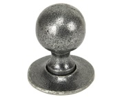 From The Anvil Round Mortice/Rim Knob Set, Pewter - 33778 (sold in pairs)