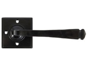From The Anvil Avon Lever On Rose Unsprung Door Handles, Black - 33873 (sold in pairs)