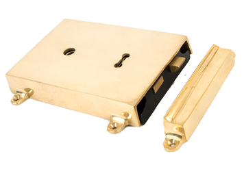 From The Anvil Rim Lock & Cover, Polished Brass - 35000