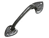 Kirkpatrick Black Antique Malleable Iron Pull Handle On Backplate (191mm x 64mm) - AB3603