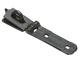 Kirkpatrick Smooth Black Malleable Iron Hasp and Staple (Various Sizes) - AB4290