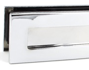 From The Anvil Blacksmith Traditional Letterbox (315mm x 92mm), Polished Chrome - 45444