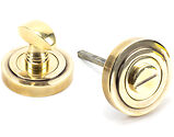 From The Anvil Round Art Deco Bathroom Thumbturn, Aged Brass - 45732