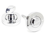 From The Anvil Round Plain Bathroom Thumbturn, Polished Chrome - 45735