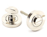 From The Anvil Round Plain Bathroom Thumbturn, Polished Nickel - 45739