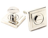 From The Anvil Square Bathroom Thumbturn, Polished Nickel - 45742