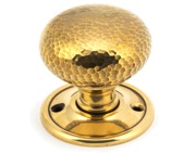 From The Anvil Hammered Mushroom Mortice/Rim Knob Set, Aged Brass - 46031 (sold in pairs)
