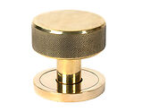 From The Anvil Brompton Plain Rose Mortice/Rim Knob Set, Aged Brass - 46774 (sold in pairs)