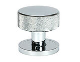 From The Anvil Brompton Plain Rose Mortice/Rim Knob Set, Polished Chrome - 46778 (sold in pairs)