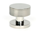 From The Anvil Brompton Plain Rose Mortice/Rim Knob Set, Polished Marine Stainless Steel - 46806 (sold in pairs)