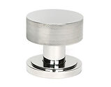 From The Anvil Brompton Art Deco Rose Mortice/Rim Knob Set, Polished Marine Stainless Steel - 46807 (sold in pairs)