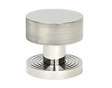 From The Anvil Brompton Beehive Rose Mortice/Rim Knob Set, Polished Marine Stainless Steel - 46808 (sold in pairs)