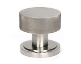 From The Anvil Brompton Art Deco Rose Mortice/Rim Knob Set, Satin Marine Stainless Steel - 46811 (sold in pairs)