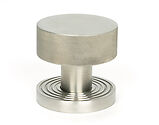 From The Anvil Brompton Beehive Rose Mortice/Rim Knob Set, Satin Marine Stainless Steel - 46812 (sold in pairs)