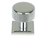 From The Anvil Brompton Square Rose Cabinet Knob (25mm, 32mm Or 38mm), Polished Chrome - 46821