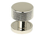 From The Anvil Brompton Cabinet Knob On Rose (25mm, 32mm Or 38mm), Polished Nickel - 46822