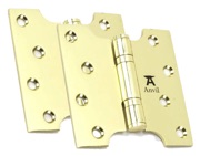 From The Anvil 4 Inch Parliament Hinges, Polished Brass - 49554 (sold in pairs) 