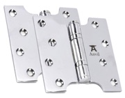 From The Anvil 4 Inch Parliament Hinges, Polished Chrome - 49557 (sold in pairs) 