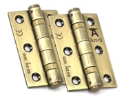 From The Anvil 3 Inch Ball Bearing Butt Hinges, Aged Brass - 49569 (sold in pairs) 