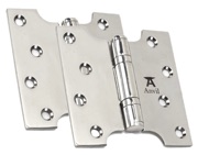 From The Anvil 4 Inch Parliament Hinges, Polished Stainless Steel - 49577 (sold in pairs) 