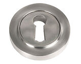 From The Anvil Standard Profile Plain Round Escutcheon, Satin Marine Stainless Steel - 49864