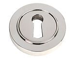From The Anvil Standard Profile Plain Round Escutcheon, Polished Marine Stainless Steel - 49868