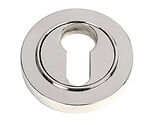 From The Anvil Euro Profile Plain Round Escutcheon, Polished Marine Stainless Steel - 49876