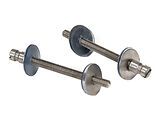 From The Anvil 100mm Back to Back Fixings For T Bar, Satin Stainless Steel - 50269 (sold in pairs)