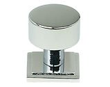 From The Anvil Kelso Square Rose Cabinet Knob (25mm, 32mm Or 38mm), Polished Chrome - 50327