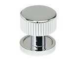 From The Anvil Judd Cabinet Knob On Rose (25mm, 32mm Or 38mm), Polished Chrome - 50376