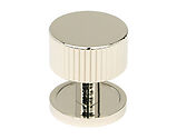 From The Anvil Judd Cabinet Knob On Rose (25mm, 32mm Or 38mm), Polished Nickel - 50389