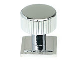 From The Anvil Judd Square Rose Cabinet Knob (25mm, 32mm Or 38mm), Polished Chrome - 50402