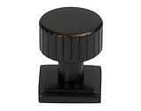 From The Anvil Judd Square Rose Cabinet Knob (25mm, 32mm Or 38mm), Aged Bronze - 50450